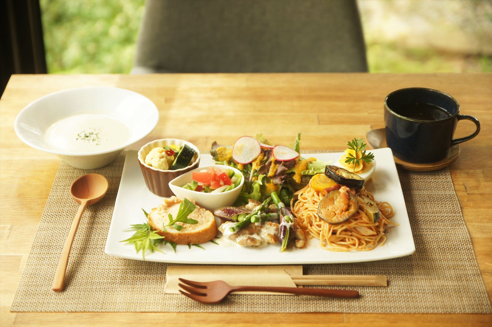 茨城・大子、咲くカフェ。ランチパスタプレート